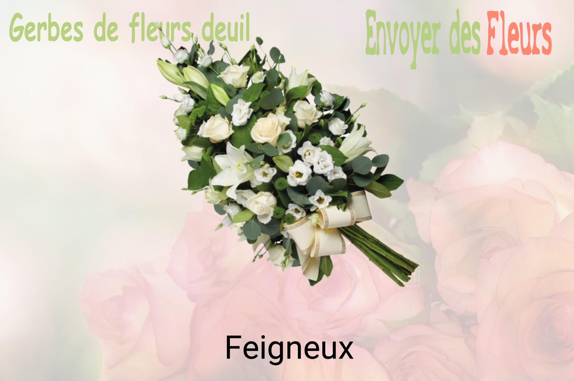 Gerbe de fleurs de deuil livrée à Feigneux